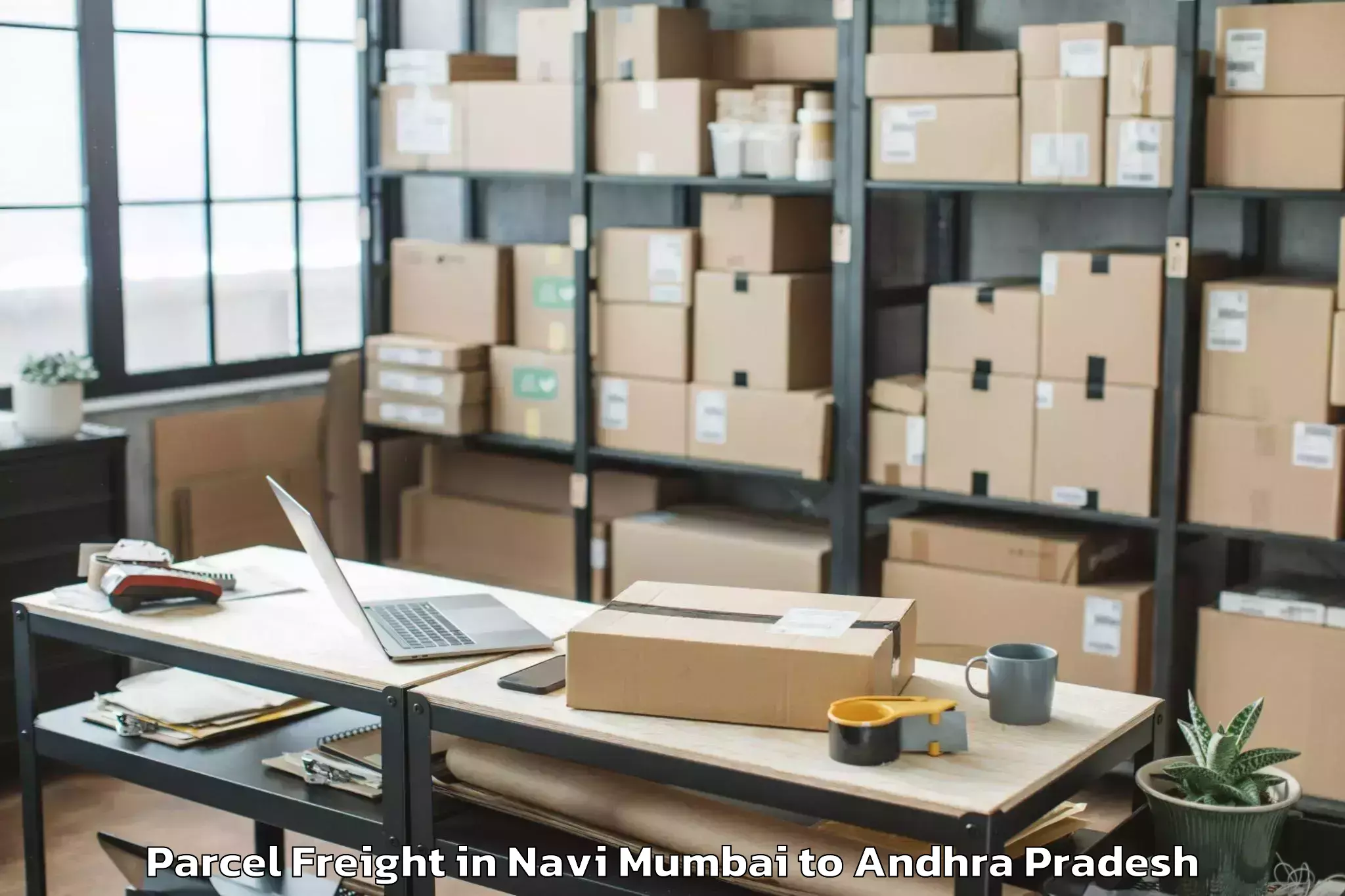 Top Navi Mumbai to Bondapalli Parcel Freight Available